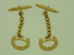Equestrian Jewellery Collection 9ct Diamond Set Horseshoe Cufflinks
