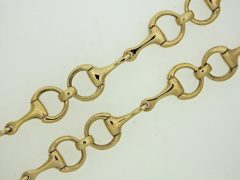 Equestrian Jewellery Collection 9ct Yellow Gold Snaffle Bit Necklace Delanns Jewels Design