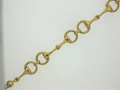 Equestrian Jewellery Collection 9ct Yellow Gold Snaffle Bit Bracelet Equestrian Jewellery Horse