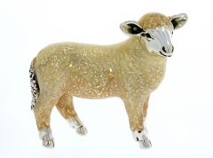 British Wildlife Saturno Sterling Silver & Enamel Sheep Animal Countryside Figurine