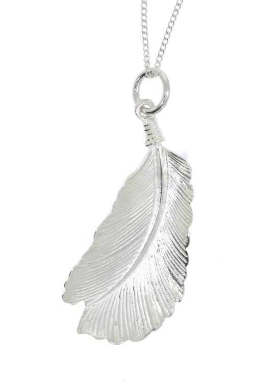 Pendants Sterling Silver Feather Pendant & Chain
