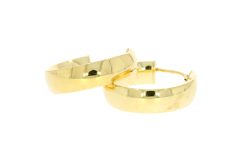 Diamond & Gold Jewellery 9ct Yellow Gold Wedding Hoop Design Earrings