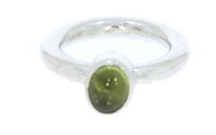 Rings Sterling Silver Hand Crafted Semi Precious Peridot Gemstone Ring