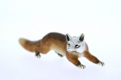 British Wildlife Saturno Sterling Silver & Enamel Large Fox Countryside Figurine
