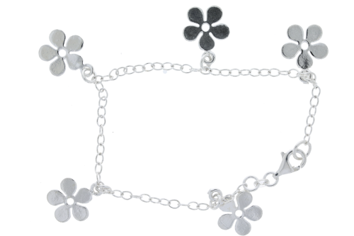 Bracelets Sterling Silver Flower Daisy Design Bracelet