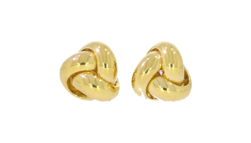 Diamond & Gold Jewellery 9ct Yellow Gold Knot Earring Studs