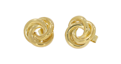 Diamond & Gold Jewellery 9ct Yellow Gold Openwork Knot Earrings Studs