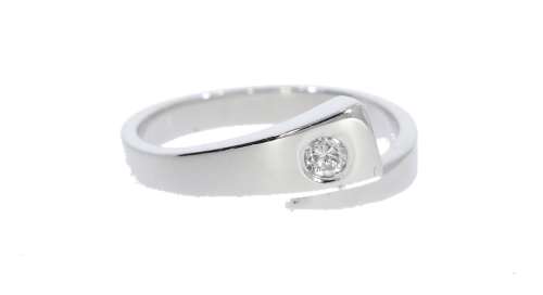 Equestrian Jewellery Collection 18ct White Gold 13pts Diamond Set Horse Shoe Nail Ring Equestrian Jewellery