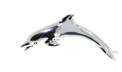 International Wildlife Saturno Sterling Silver Dolphin Marine Life Figurine