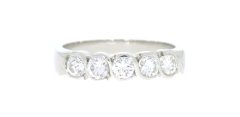 Rings Platinum 83pts Five Stone S Design Diamond Ring