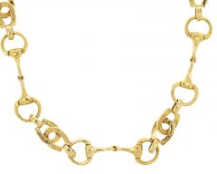 Equestrian Jewellery Collection 9ct Yellow Gold Snaffle & Horseshoe Delanns Jewels Design Necklace