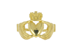 Diamond & Gold Jewellery 9ct Yellow Gold Traditional Irish Claddagh Ring