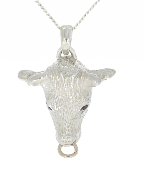 Equestrian Jewellery Collection Sterling Silver Solid Bull Pendant Delanns Jewels Design