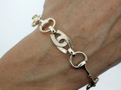 Bracelets 9ct Yellow Gold Snaffle Bit& Horseshoe Delanns Jewels Design Bracelet