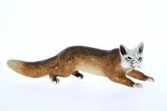 British Wildlife Saturno Sterling Silver & Enamel Large Fox Countryside Figurine