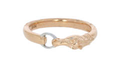 Equestrian Jewellery Collection 9ct Rose Gold Horse Head Ring With Diamond Eyes Equestrian Jewellery