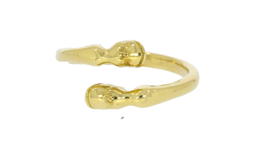 Equestrian Jewellery Collection 18ct Yellow Gold Horse Hoof Leg-Shoe Ring Designed by Delanns Jewels