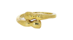 Equestrian Jewellery Collection 9ct Yellow Gold Horse Hoof Leg-Shoe Ring Designed by Delanns Jewels