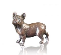 Domestic Pets French Bull Dog Solid Bronze Sculpture by Michael Simpson 1133