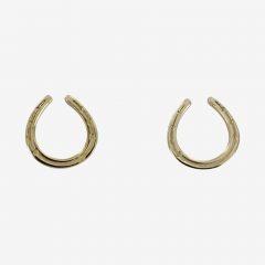 Earrings Sterling Silver Horseshoe Stud Earrings with 18ct Yellow Gold Vermeil Detail