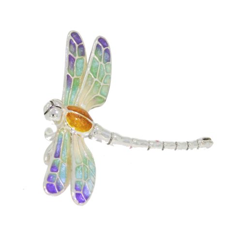 British Wildlife Saturno Sterling Silver & Enamel Small Dragonfly Insect fly Figurine