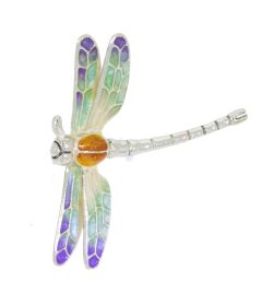British Wildlife Saturno Sterling Silver & Enamel Small Dragonfly Insect fly Figurine