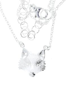 Equestrian Jewellery Collection Sterling Silver Fox Mask Necklace Countryside