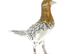 British Wildlife Saturno Sterling Silver & Enamel Hen Pheasant Bird Countryside Figurine