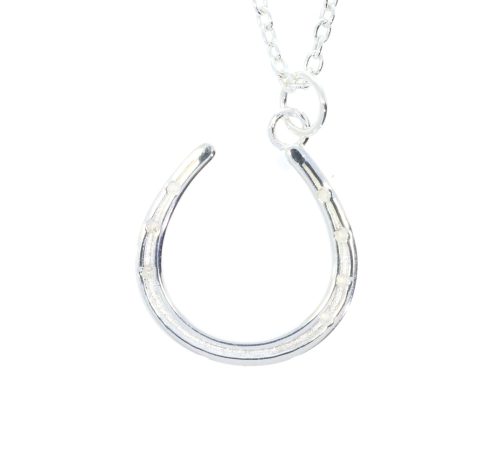 Equestrian Jewellery Collection Sterling Silver Horse Shoe Pendant Equestrian Farrier Design