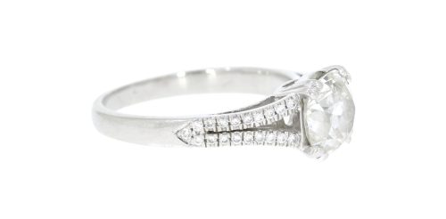 Diamond & Gold Jewellery 1ct 99pts + 50pts Platinum Solitaire Diamond Ring Secondhand