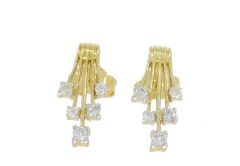 Diamond & Gold Jewellery 9ct Yellow Gold Spray Design Diamond 0.25ct Earrings