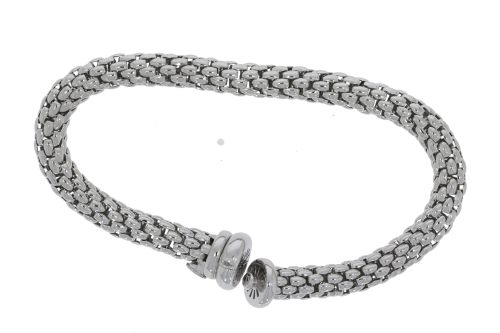 Bracelets Sterling Silver Rope Effect Bracelet with enclosed Clasp