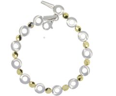 Bracelets Sterling Silver Circle & Dot Design Bracelet