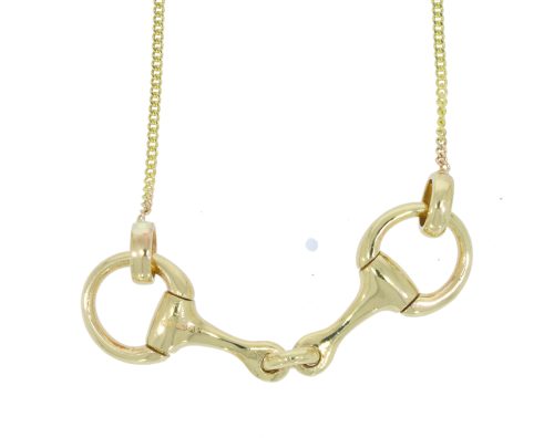 Equestrian Jewellery Collection 9ct Yellow Gold Snaffle Bit Horse Equestrian Design Pendant
