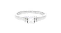 Diamond & Gold Jewellery 20pts Brilliant Cut Diamond 18ct W/Gold Solitaire Ring Secondhand