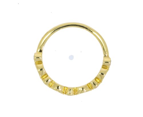 Diamond & Gold Jewellery Emerald & Diamond Marquise & Round 18ct Yellow Gold Ring