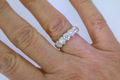 Diamond & Gold Jewellery 18ct 1ct 60pts Five Stone Diamond Eternity Ring