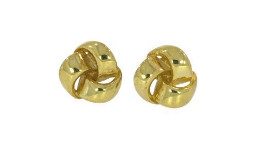 Diamond & Gold Jewellery 9ct Yellow Gold Weave Knot Stud Earrings
