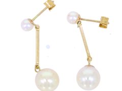 Diamond & Gold Jewellery 9ct Freshwater Cultured Pearls 4/8mm Drop Earrings