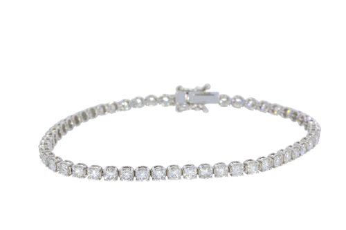 Bracelets 18ct White Gold 7 Carat Diamond Claw Set Tennis Bracelet