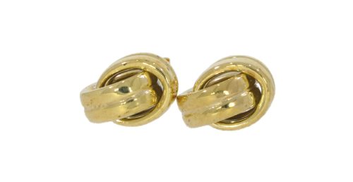 Diamond & Gold Jewellery 9ct Yellow Gold Knot Design Stud Earrings