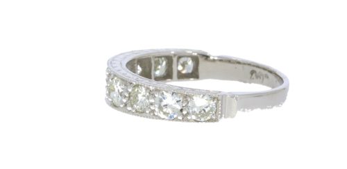 Diamond & Gold Jewellery 18ct White Gold Nine Stone Diamond Eternity Ring Secondhand