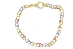 Bracelets 9ct Yellow/White/ Rose Gold Fancy Link Solid Bracelet