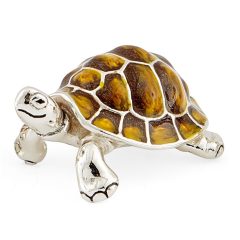 International Wildlife Saturno Sterling Silver & Enamel Large Turtle/Tortoise