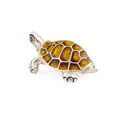 International Wildlife Saturno Sterling Silver & Enamel Small Turtle/Tortoise