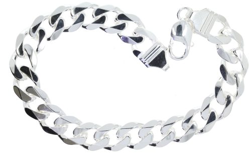 Bracelets Sterling Silver Solid Mans Curb Bracelet