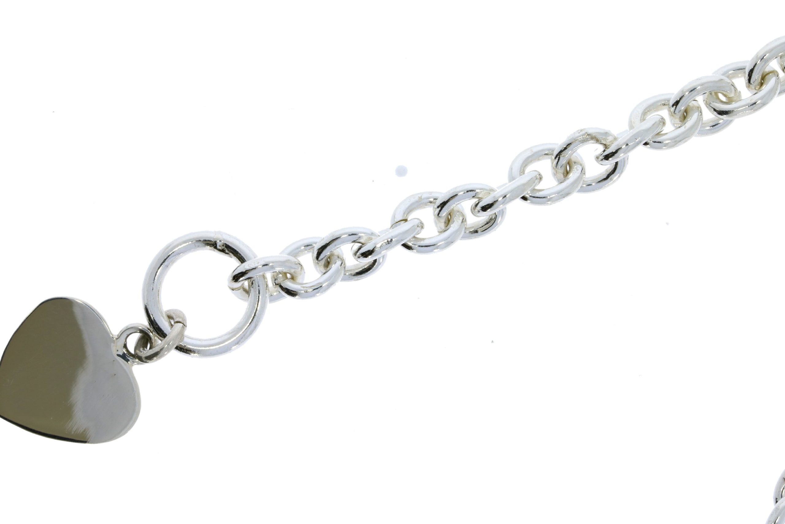 Bracelets Sterling Silver Heart Belcher Chain Bracelet