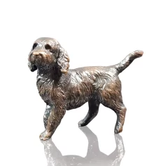 Bronze Sculptures Solid Bronze Cockapoo Dog (1152)