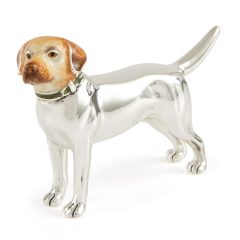 Domestic Pets Saturno Sterling Silver & Cream Enamel Labrador Dog