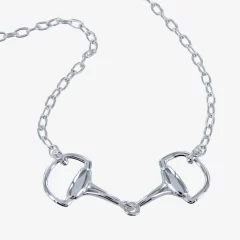 Equestrian Jewellery Collection Sterling Silver D Bit Snaffle Necklace